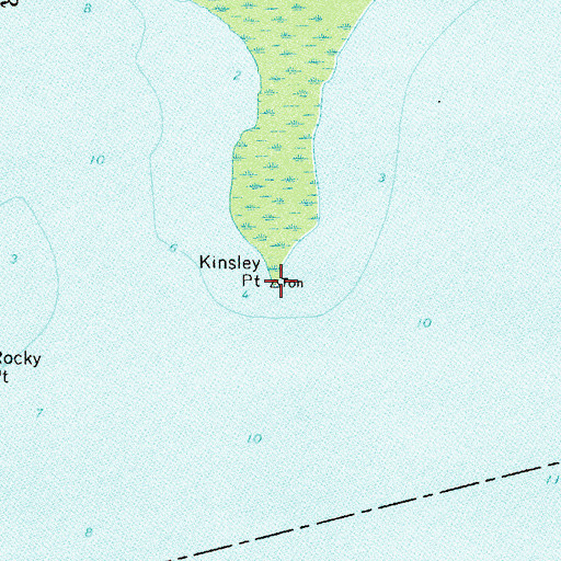 Topographic Map of Kinsley Point, FL