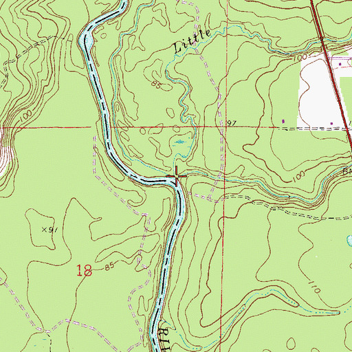 Topographic Map of Little Creek, FL