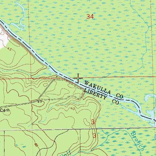 Topographic Map of Panther Branch, FL