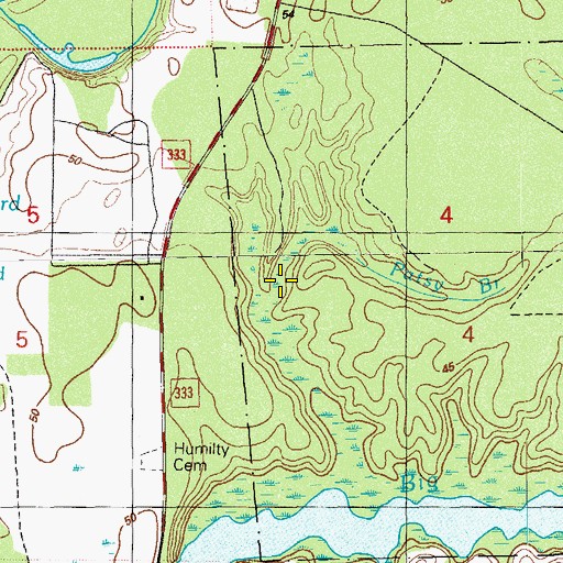 Topographic Map of Patsy Branch, FL