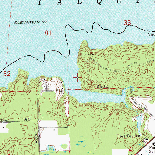 Topographic Map of Polk Creek, FL