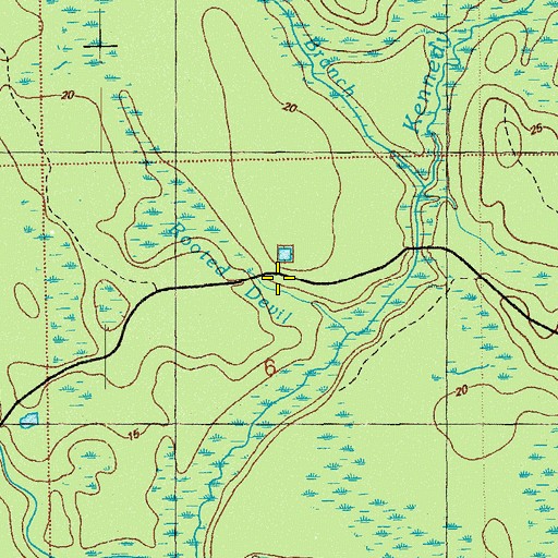 Topographic Map of Rooted Devil, FL