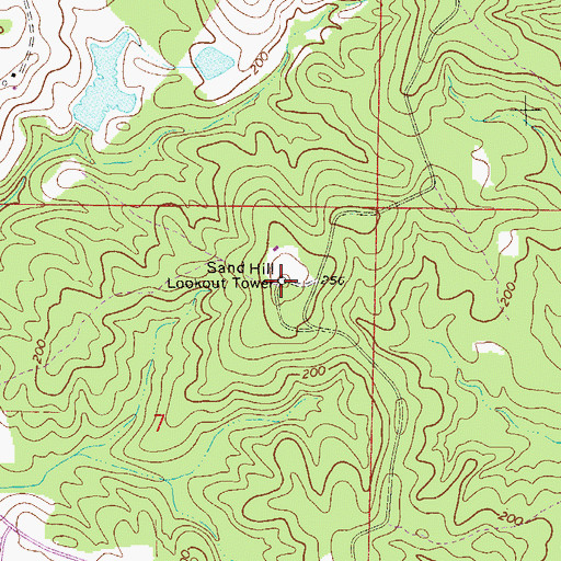 Topographic Map of Sand Hill Lookout Tower, FL