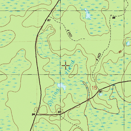 Topographic Map of Spring Head, FL