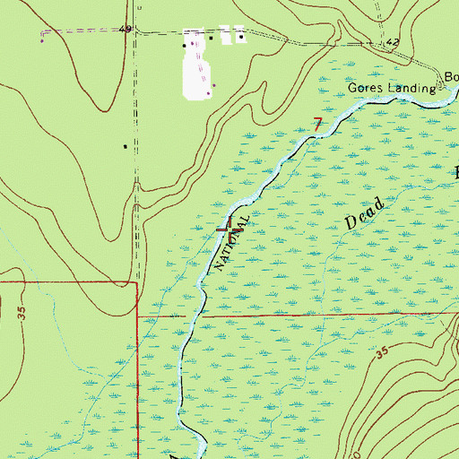Topographic Map of Strouds Creek, FL