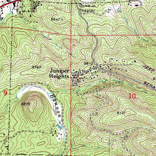 Topographic Map of Juniper Heights, AZ