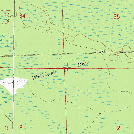 Topographic Map of Williams Bay, FL