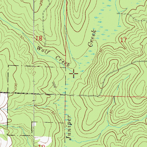 Topographic Map of Wolf Creek, FL