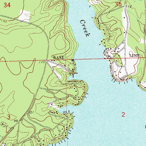 Topographic Map of Grays Number Two Landing, FL