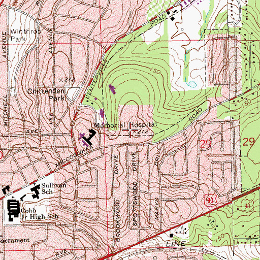 Topographic Map of Episcopal Church Holy Comforter, FL