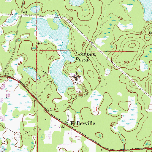 Topographic Map of Central Baptist Church Youth Camp, FL