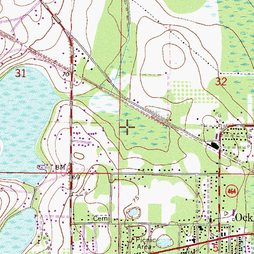 Topographic Map of Lake Weir (historical), FL