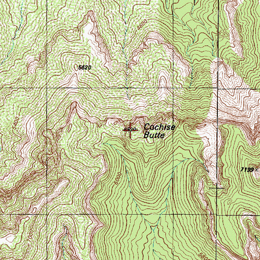 Topographic Map of Cochise Butte, AZ