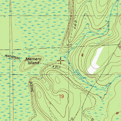Topographic Map of Trail of the Lakes, FL