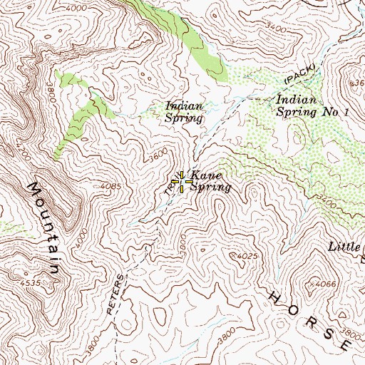 Topographic Map of Kane Spring, AZ