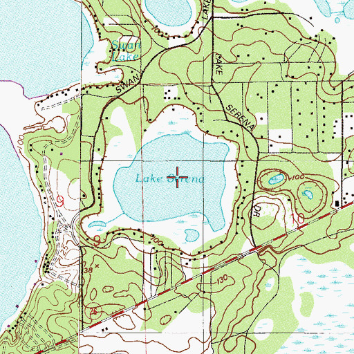 Topographic Map of Lake Serena, FL