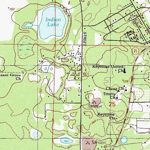 Topographic Map of Holy Temple of God Church, FL