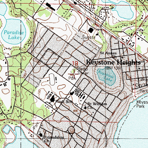 Topographic Map of McDavid Park, FL