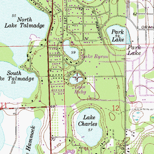 Topographic Map of Lake Ruby, FL