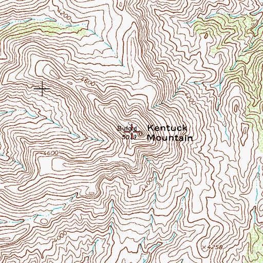 Topographic Map of Kentuck Mountain, AZ