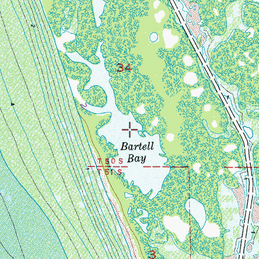 Topographic Map of Bartell Bay, FL
