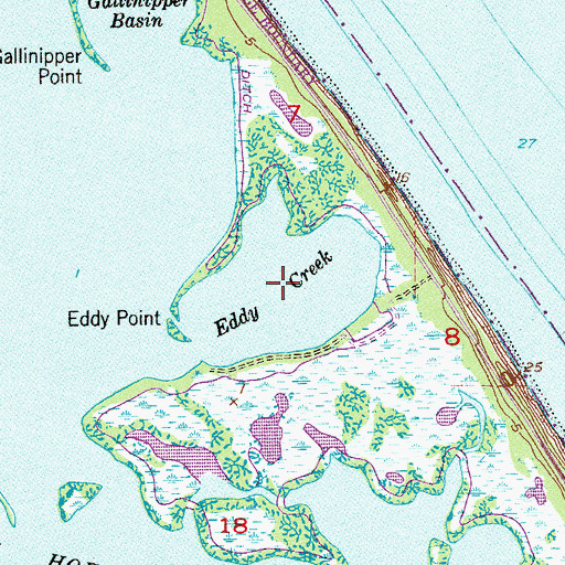 Topographic Map of Eddy Creek, FL