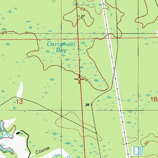 Topographic Map of Cartwheel Bay, FL