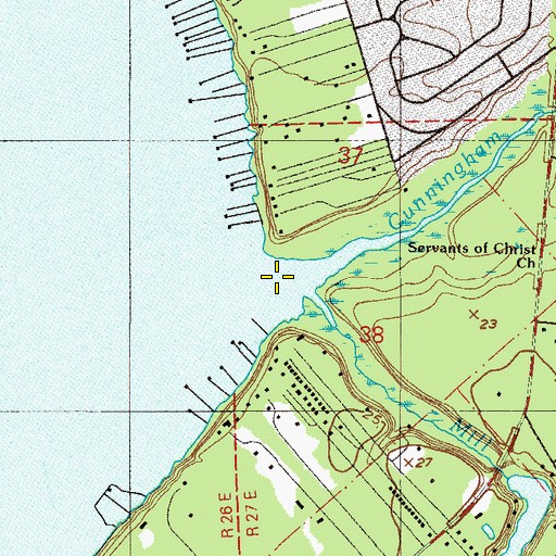 Topographic Map of Cunningham Creek, FL