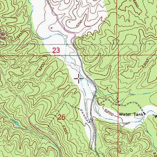 Topographic Map of Korn Canyon, AZ