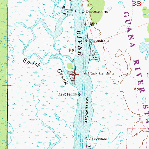 Topographic Map of Smith Creek, FL