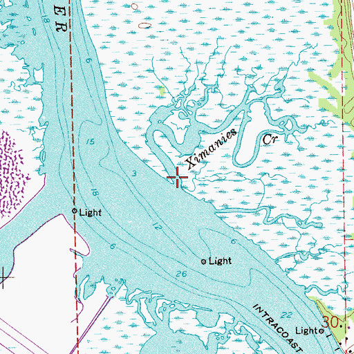 Topographic Map of Ximanies Creek, FL