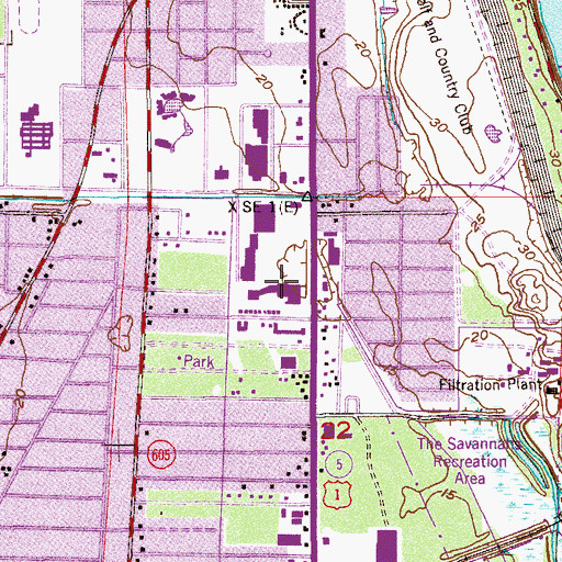 Topographic Map of Jeffersons Plaza, FL