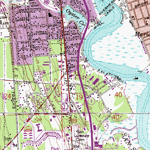 Topographic Map of Saint Johns Plaza Shopping Center, FL