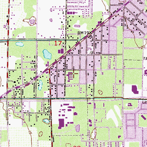 Topographic Map of Fairlawn Elementary School, FL