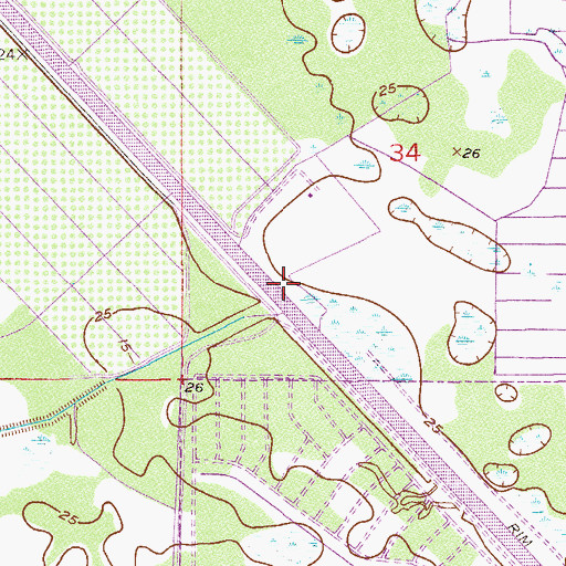 Topographic Map of Diversion Canal, FL
