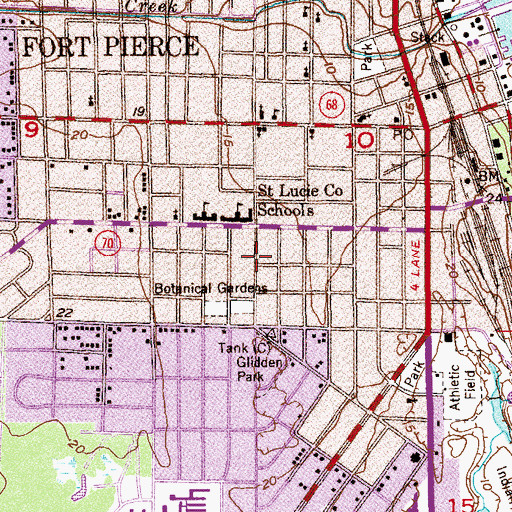 Topographic Map of Saint Andrews Episcopal Parish, FL