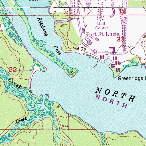 Topographic Map of Fork Point, FL