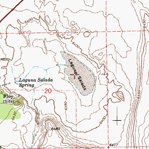 Topographic Map of Laguna Salada, AZ