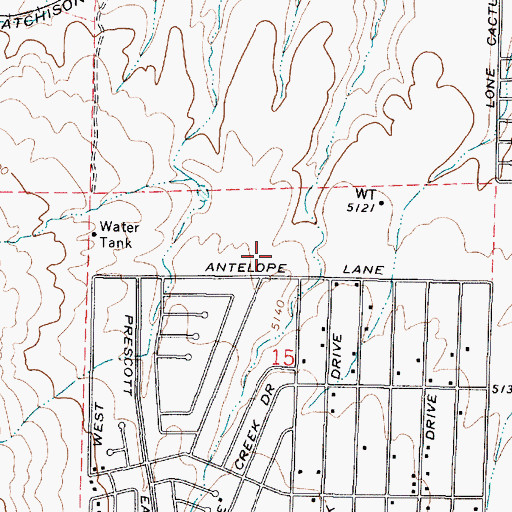 Topographic Map of Lake Valley Elementary School, AZ