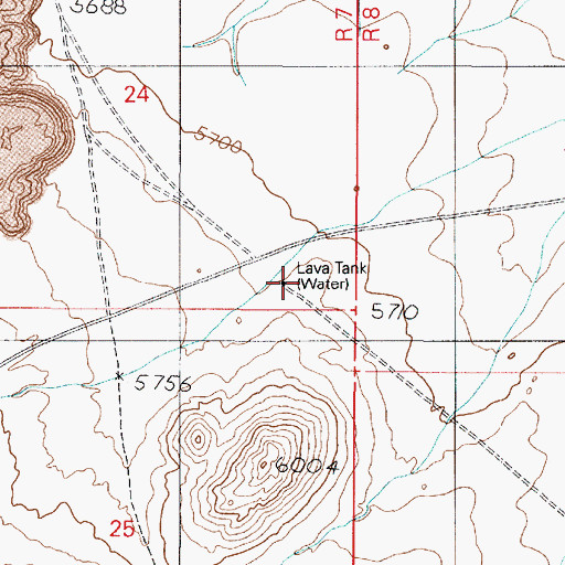 Topographic Map of Lava Tank, AZ