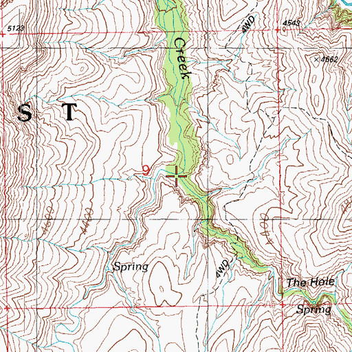 Topographic Map of Left Prong Dix Creek, AZ