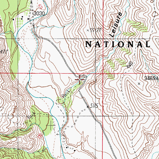 Topographic Map of Leisure Canyon, AZ