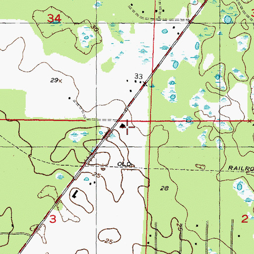 Topographic Map of Ezell Airport, FL