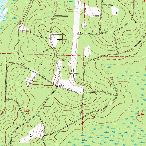 Topographic Map of Jefferson Landings, FL