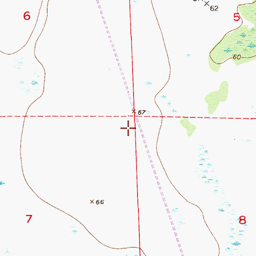 Topographic Map of Paxton Airport, FL