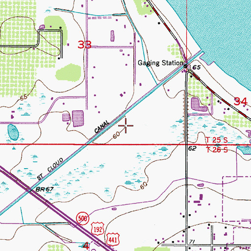 Topographic Map of Big Sky Airpark (historical), FL