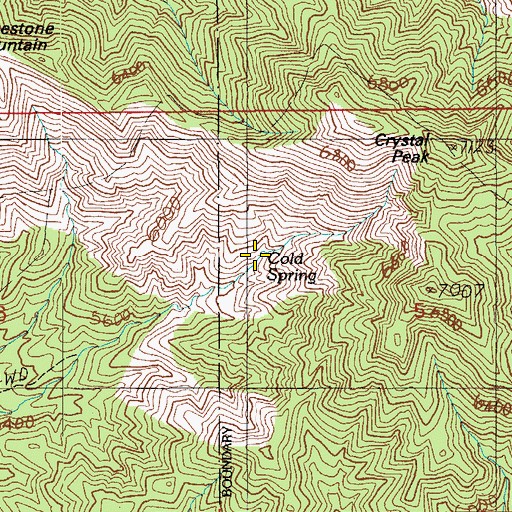 Topographic Map of Cold Spring, AZ