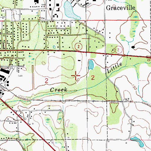 Topographic Map of WYDA-FM (Graceville), FL