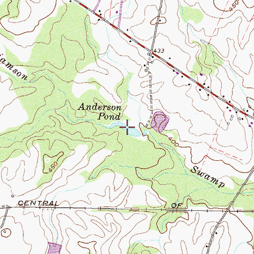 Topographic Map of Anderson Pond, GA