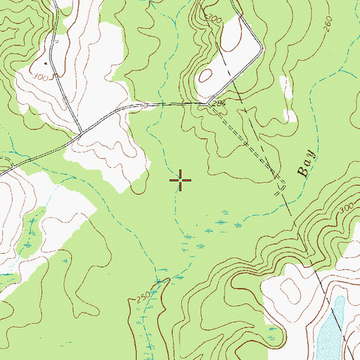 Topographic Map of Batson Creek, GA